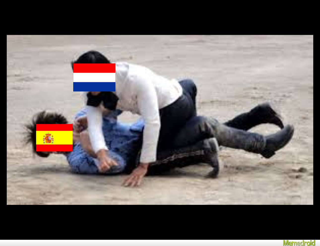 España vs. Holanda Descripcion Grafica - meme