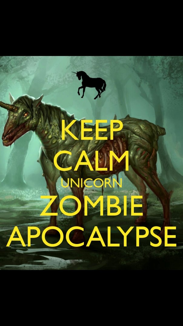 Unicorn zombie Apocalipsis - meme