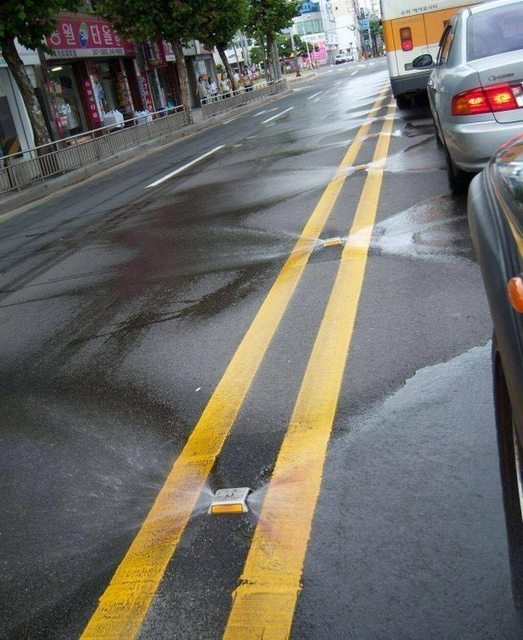 Self cleaning roads in South Korea - meme