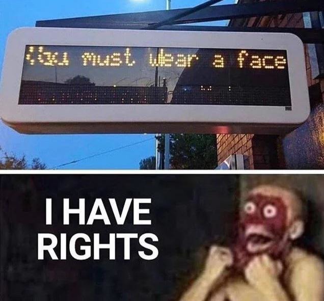 Rights for the faceless - meme