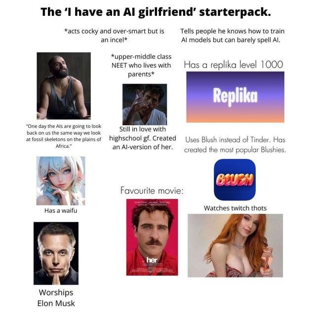 I have an AI girlfriend starterpack - meme