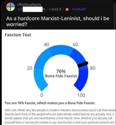 Fascism Test - meme