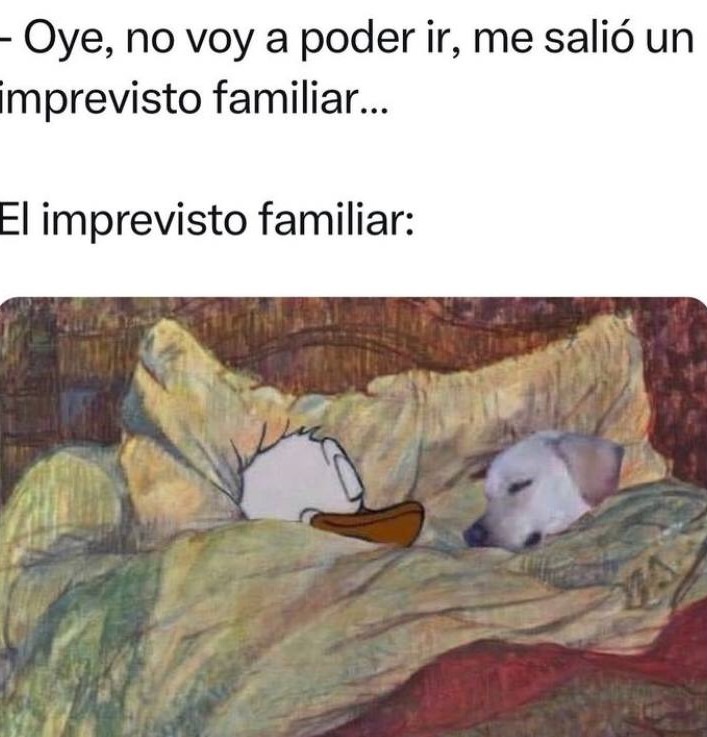 Imprevisto familiar - meme