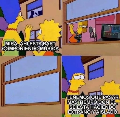 La vez que Bart fue productor musical - meme