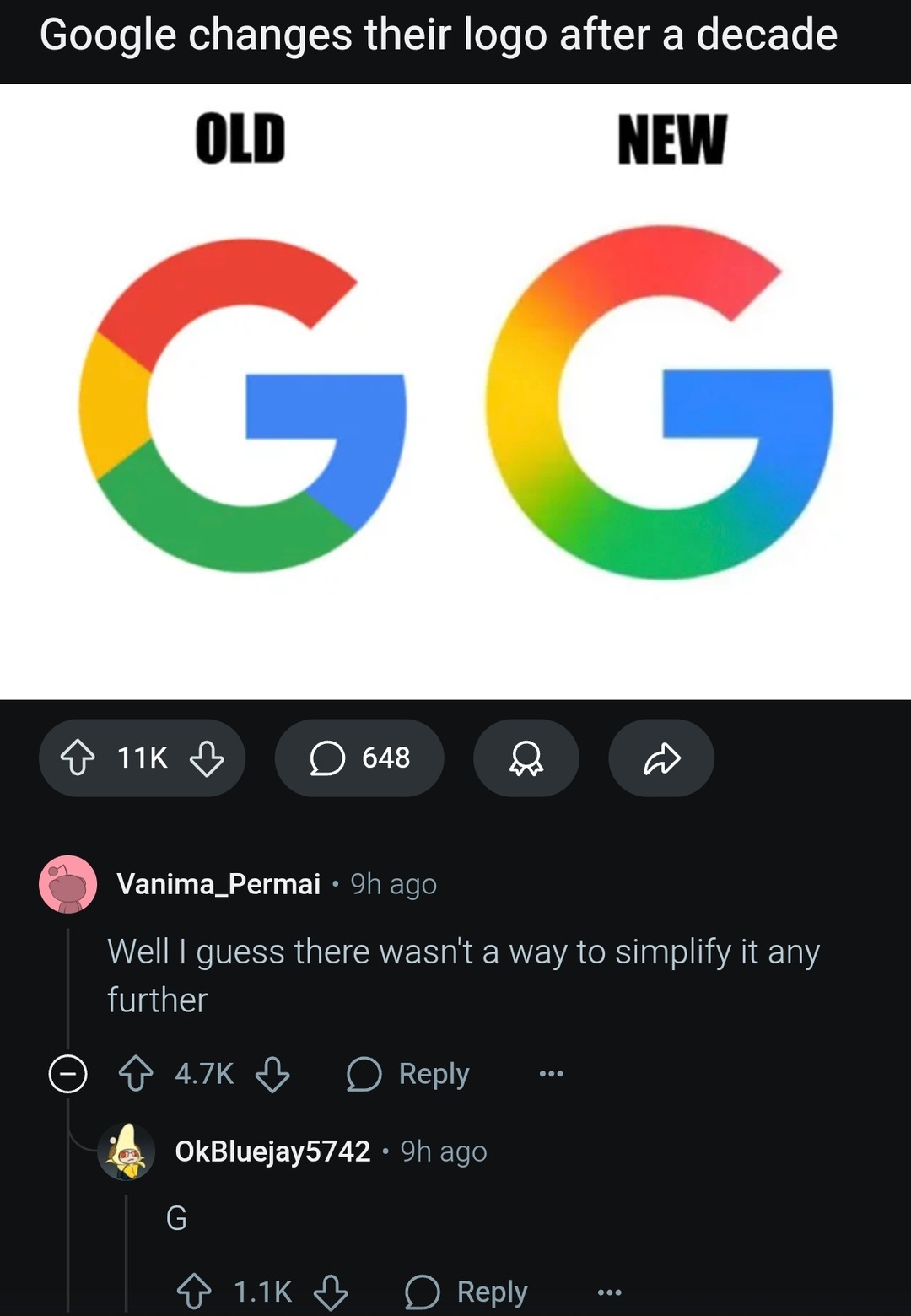 Google finally changed the logo after 10 years and it’s... fine? - meme