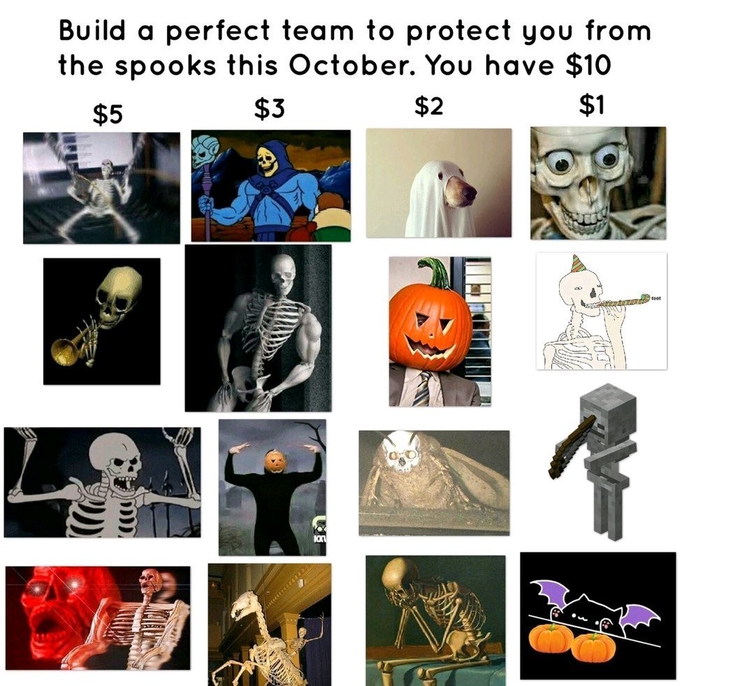 Spooktober boys, I'll take a skelechad and a horserider - meme