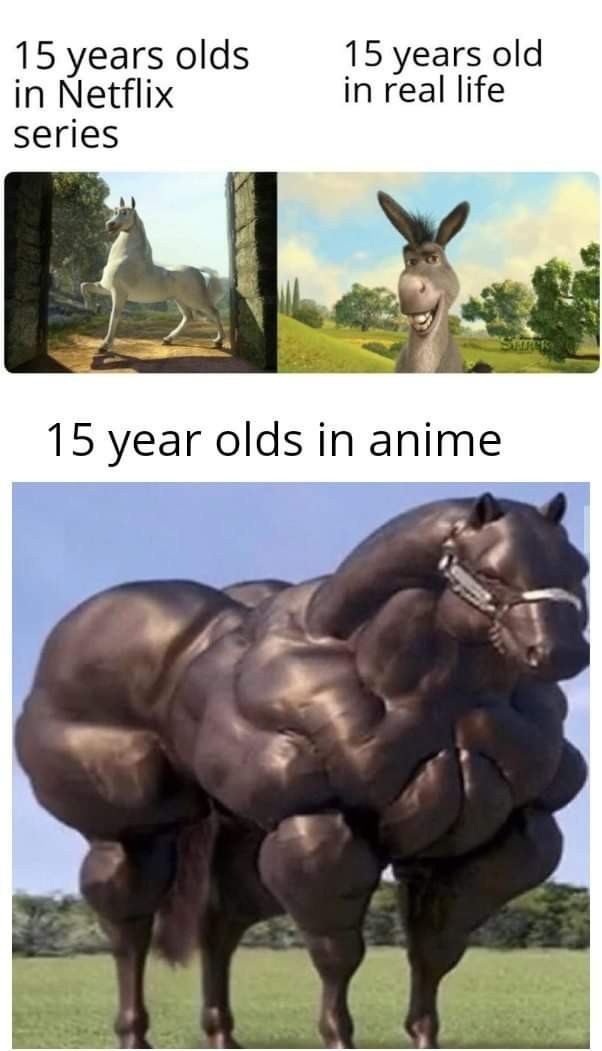 strong horse representing main character of an anime