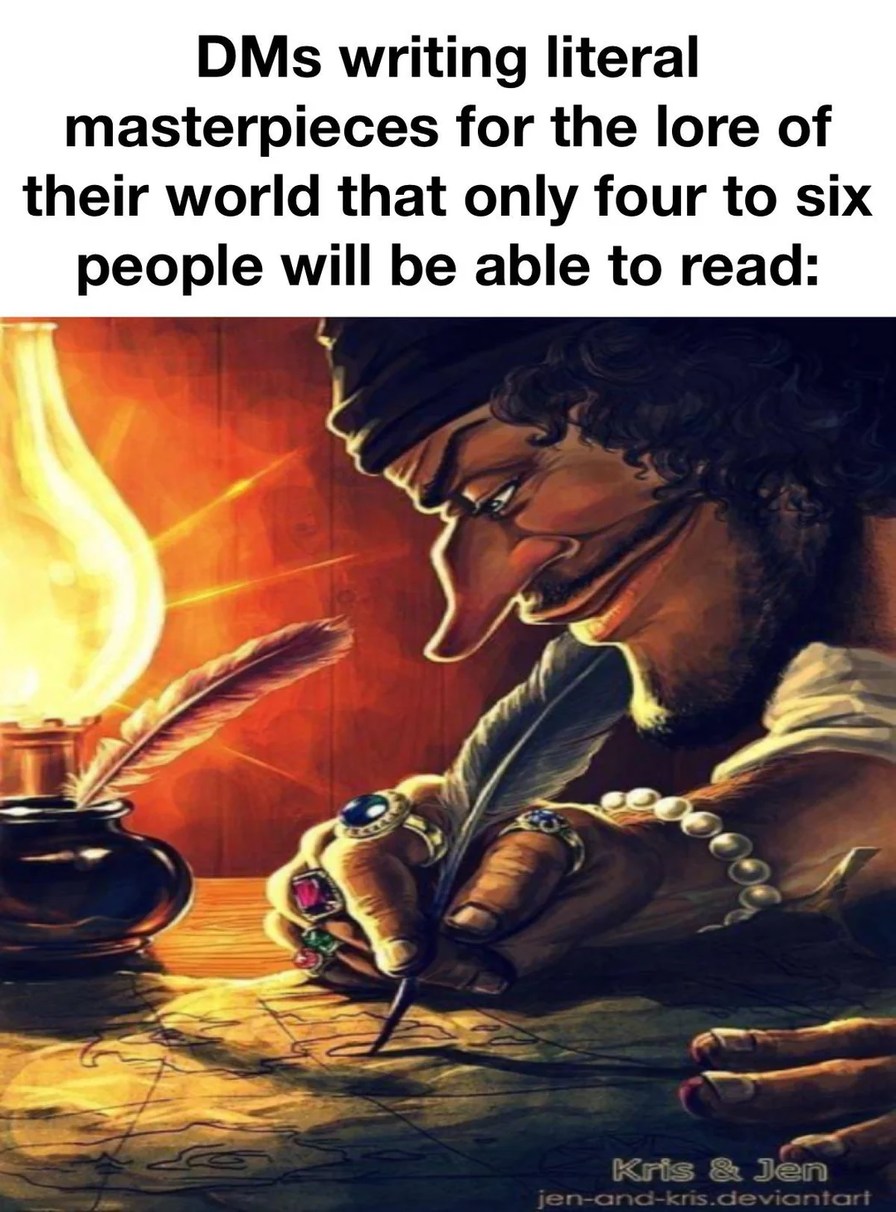 DMs writing masterpieces - meme
