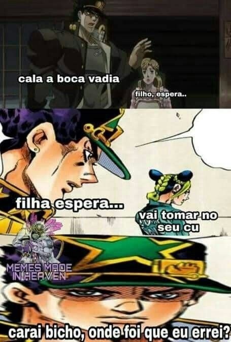 Vou começar a fazer memes de JoJo