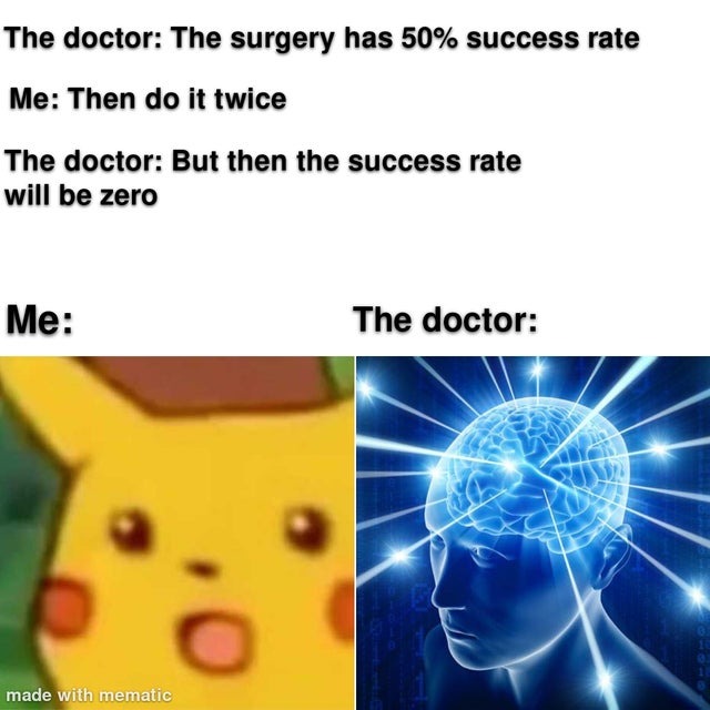 Surgery success rate - meme