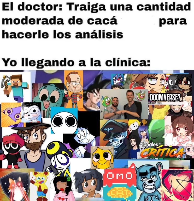 VivziePop, Omocat, Ninjamuffin99 y Gooseworx son los creadores de kgadas como fnf, hazbin hotel, tadc y omori, Mr Enter y Rebeltaxis son unos criticos manchilds que toman enserio la animacion, shadman y minus son artistas porno pedofilos etc etc - meme
