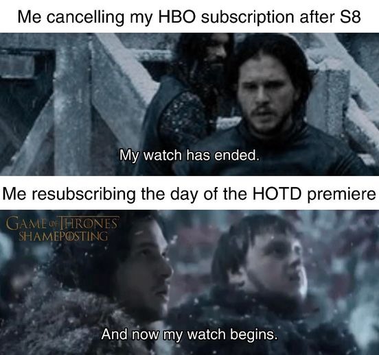 hbo and house of the dragon meme