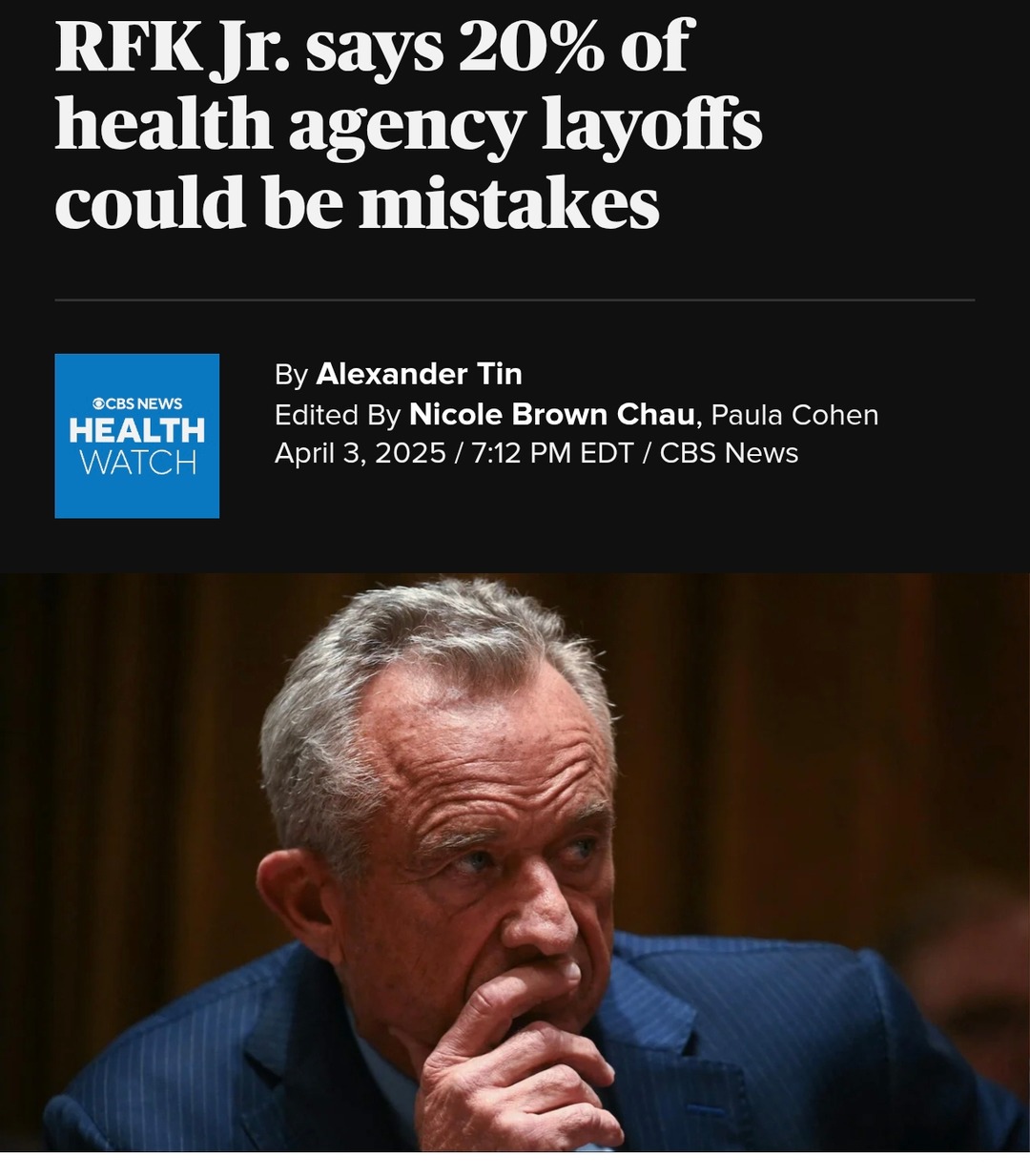 RFK Jr doing layoffs like he’s blindfolded with darts - meme