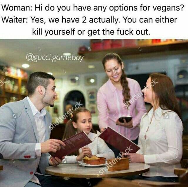 Or they can stop being vegan - meme