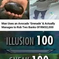 How did someone not realise he was holding an avocado