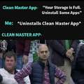 Uninstall clean master app