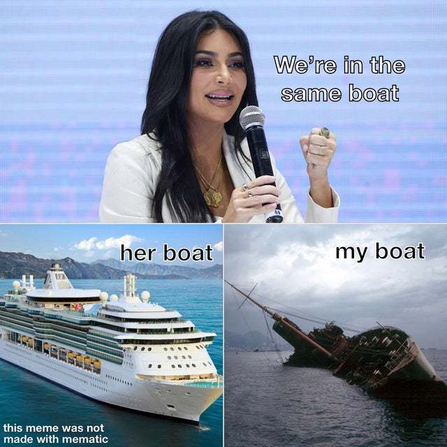 We're in the same boat! - meme