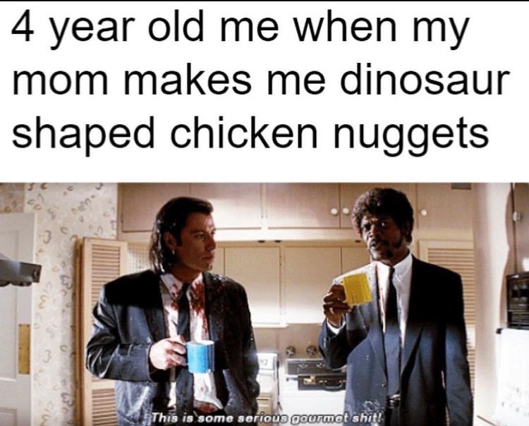 dinosaur chicken nuggets - meme