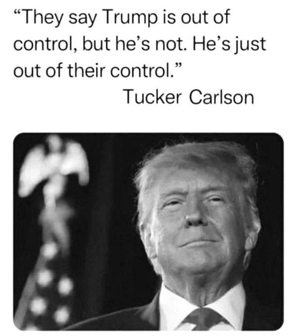 Tucker Carlson about Trump - meme