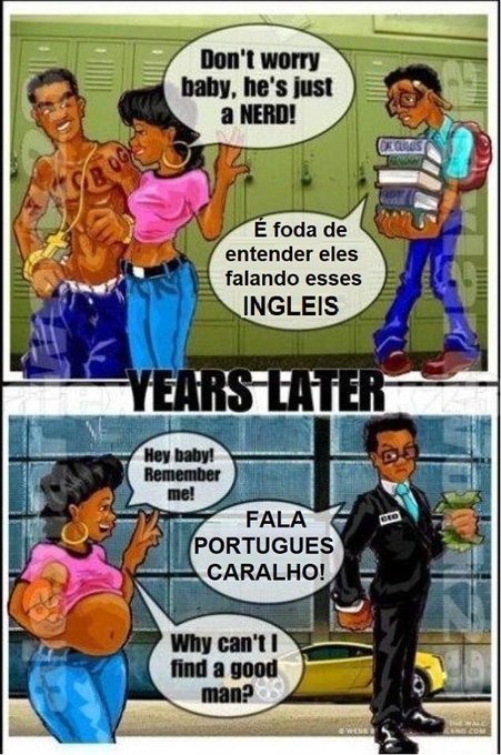 Fala português alienígena filho da puta - meme