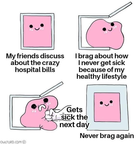 Getting sick meme