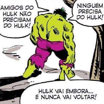 Hulk vai bater uma - meme