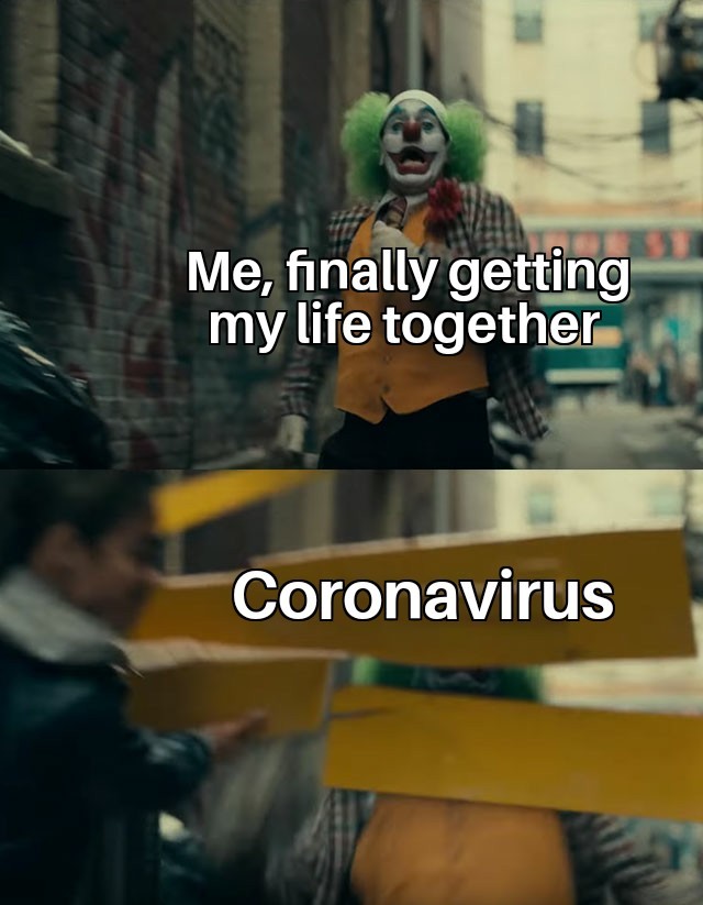 Coronavirus fucked me ass to mouth without even buying me dinner - meme