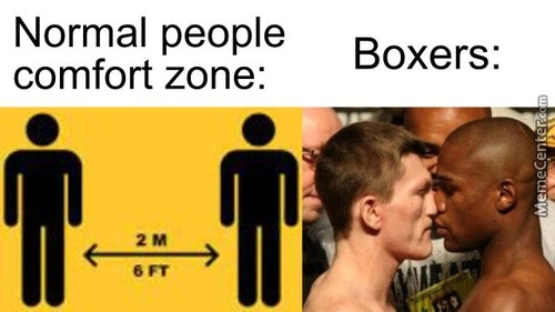Boxers need no Zone - meme