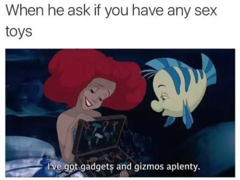 Just Ariel & Flounder Things  - meme