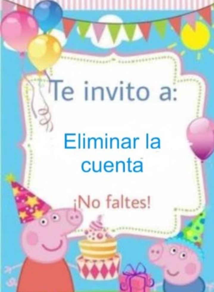 Elimina la cuenta - meme