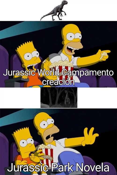 La novela de jurassic park es oscura. - meme