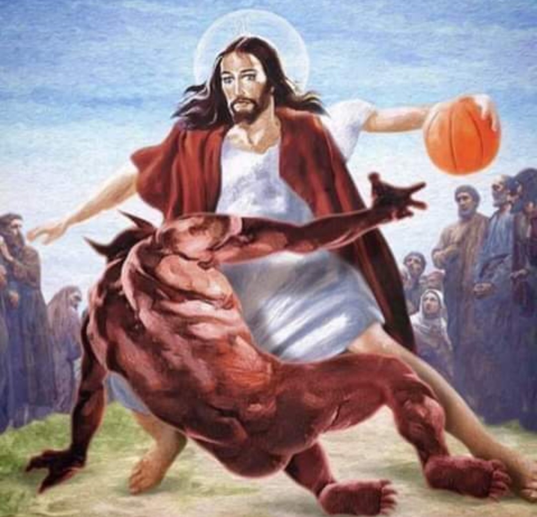 Dios Jugando basket con el diablo - Meme subido por Popper3614 :) Memedroid