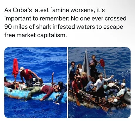 Cubans leaving for a better life - meme