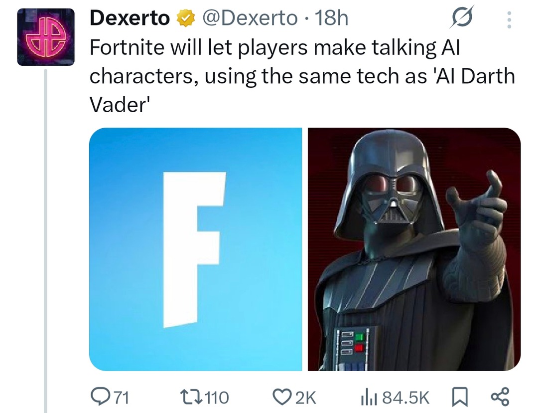 Fortnite adding AI voice characters now? Wild - meme