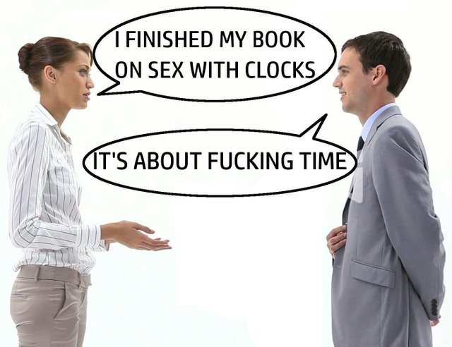 I finished my book on sex with clocks - meme
