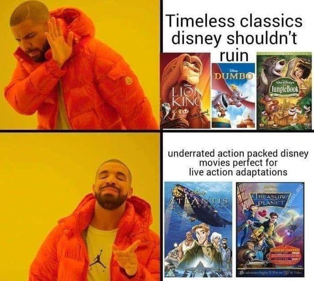 Timeless classics Disney should not ruin - meme