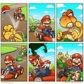 Vu d'une certaine manière, c vrai que Luigi se fait maltraité pendant les courses de Mario kart