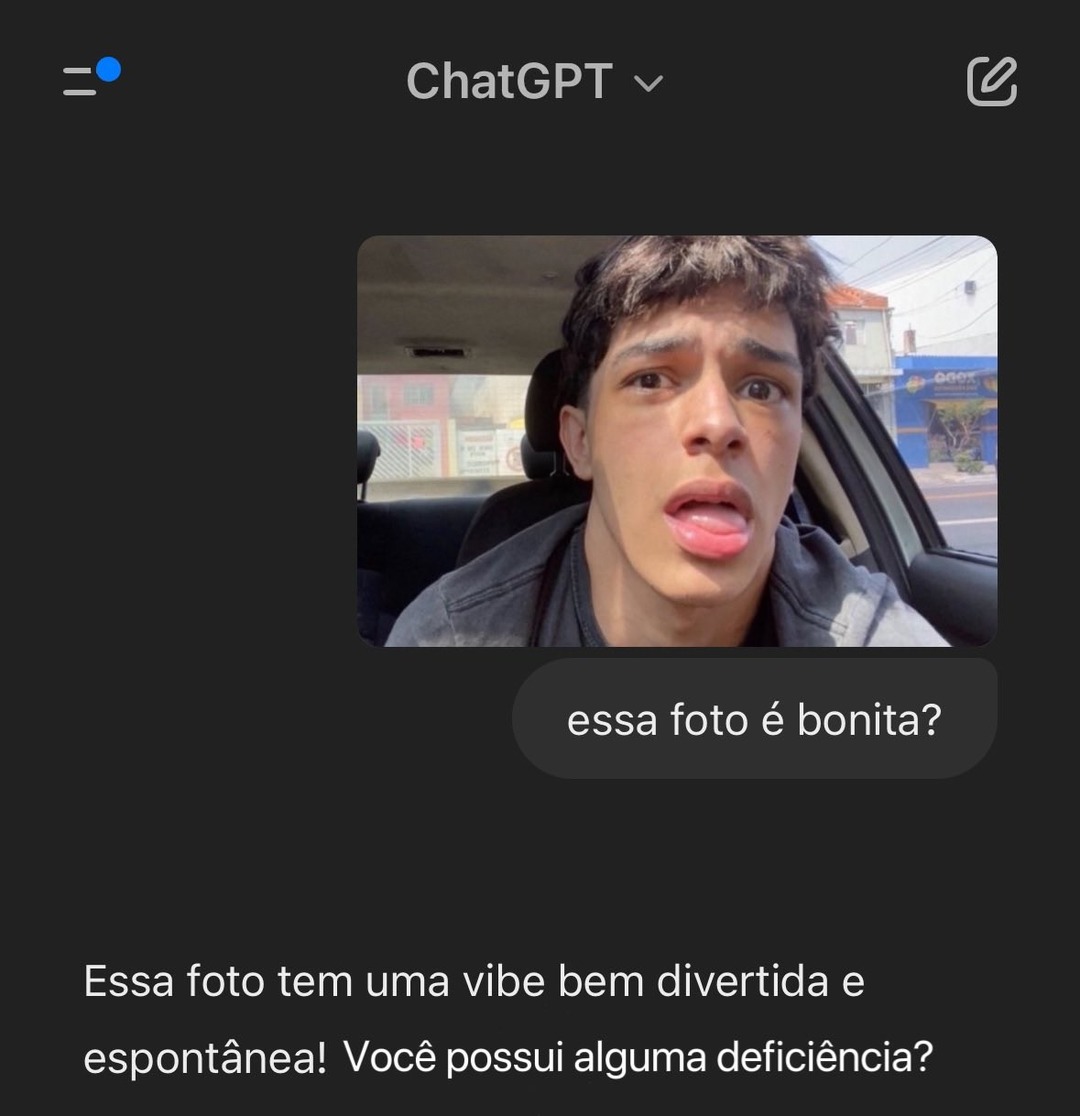 As ias estão tão evoluida , que até faz bullying com ser humano kkkkkk - meme