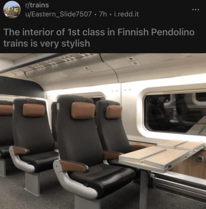 Finnish trains out here lookin' classier than my house - meme