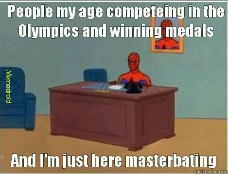 Katie Ledecky and Simone Biles are my age and have accomplished more than I ever will - meme