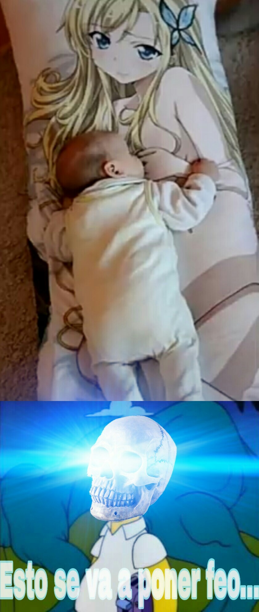 El bebe nacio otaku - meme