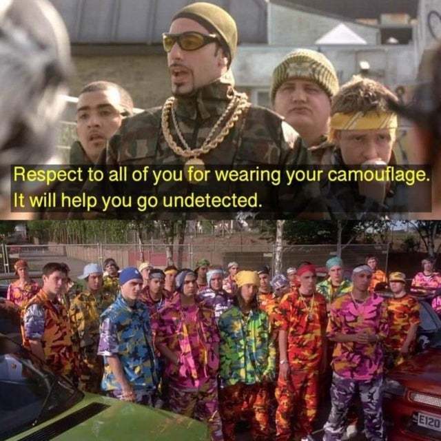 Wear your camouflage to Area 51 - meme