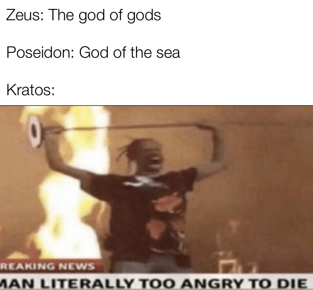 Kratos the all angry - meme