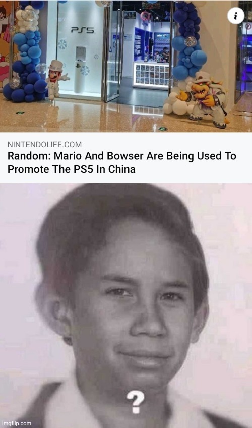 Contexto: Mario y bowser van a promocionar la ps5 en Japón cuando son exclusivos de nintendo - meme