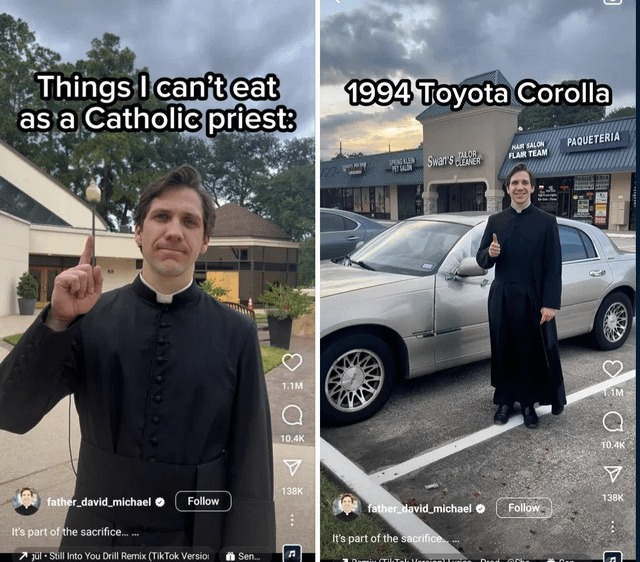 Tiktoker priest - meme