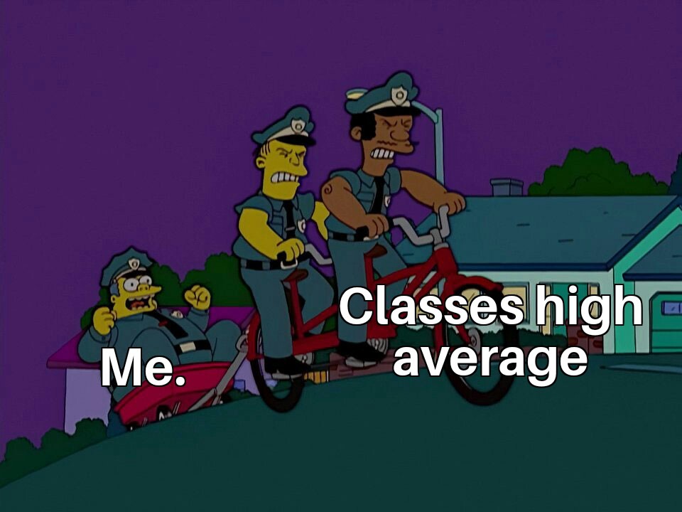 Letting the class down - meme