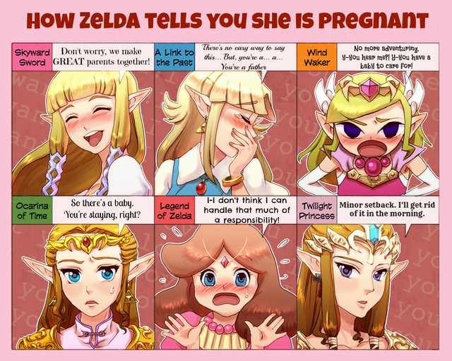 If you get Zelda pregnant - meme