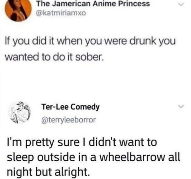 Can't say I miss alcohol - meme