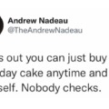 You can just buy a birthday cake