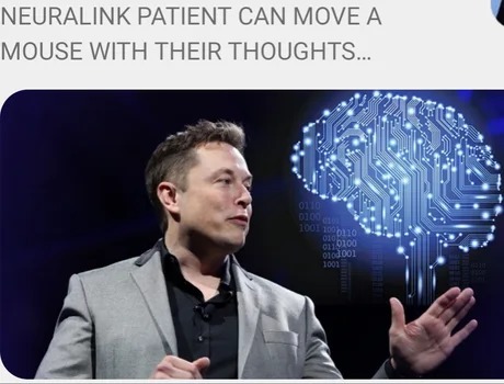 Neuralink patient is moving mouse with the mind - meme